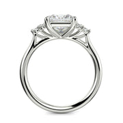 Brisa Princess Cut Pave Cluster 4 Prong Engagement Ring Setting - Nivetta
